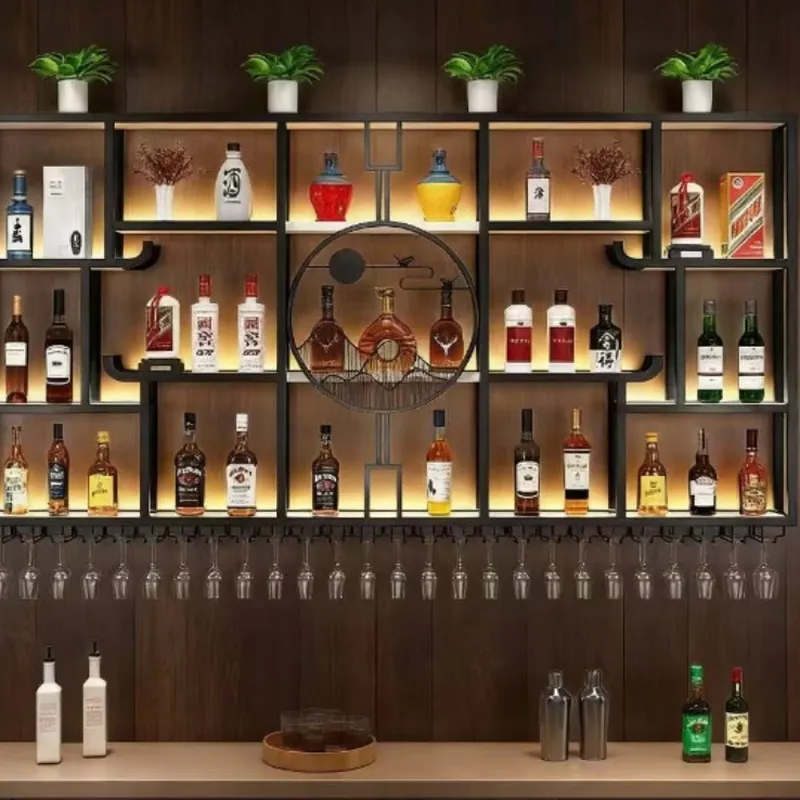 Wine & Beer Quito - Industrial Wrought Iron Wall Mounted Wine