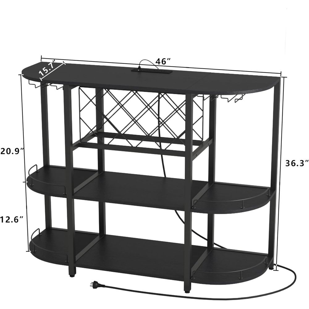 Black 3-Tier Coffee Table with - Wine & Beer Quito review and price