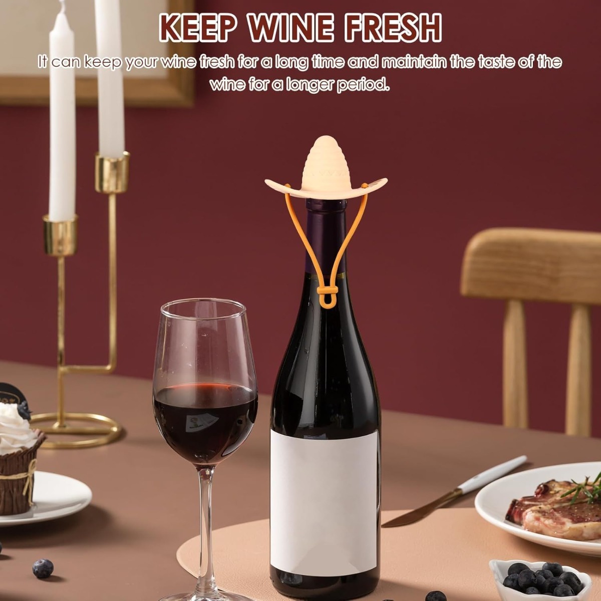 Cowboy Hat Wine Bottle Stopper - Wine Beer Hat review and price