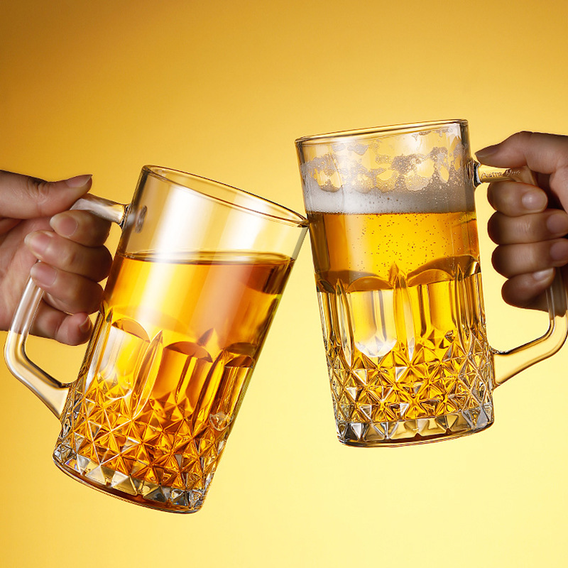 600ml/1000ml Beer Glass with H - Beer Mug Handled review and price