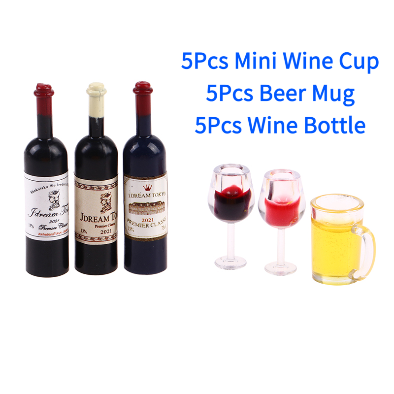 5Pcs 1:12 Dollhouse Miniature  - Wine Y Beer review and price