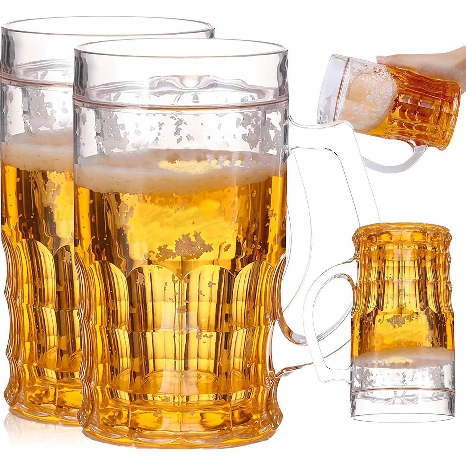 450ML Double Layer Simulated B - Beer Mug Handled review and price