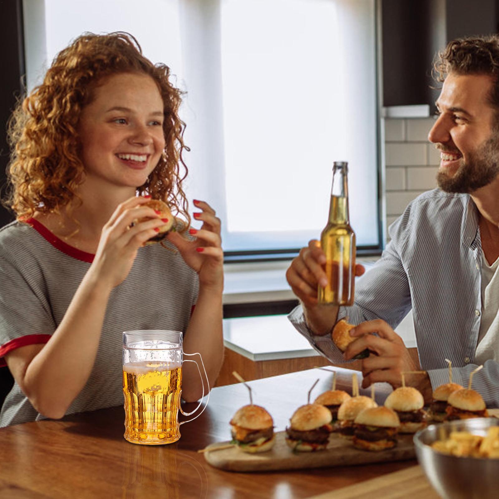 450ML Double Layer Simulated B - Beer Mug Handled review and price