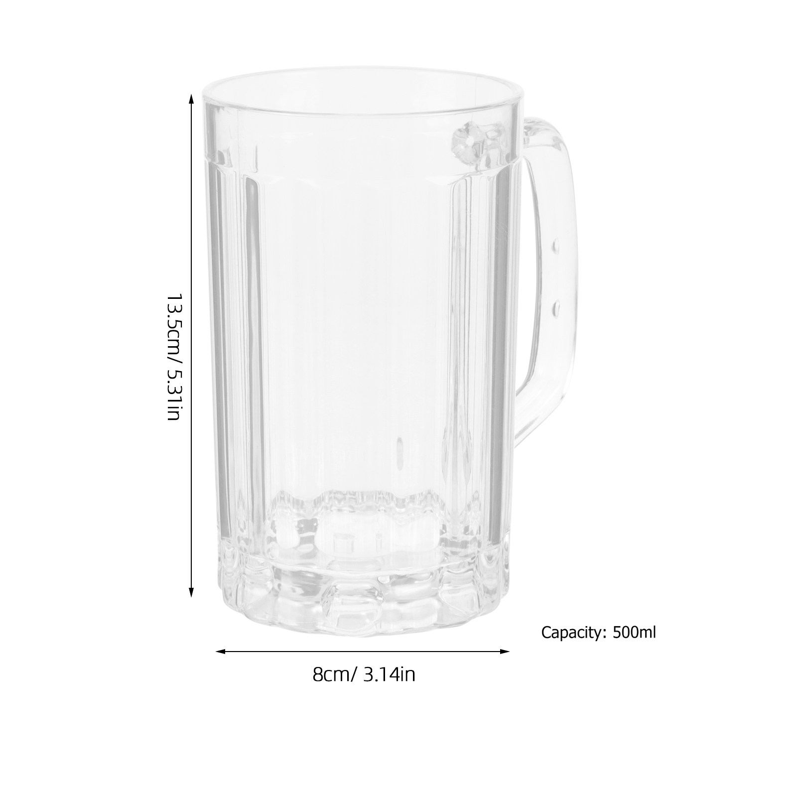 2Pcs 500Ml Premium Thick Plast - Beer Mug Handled review and price