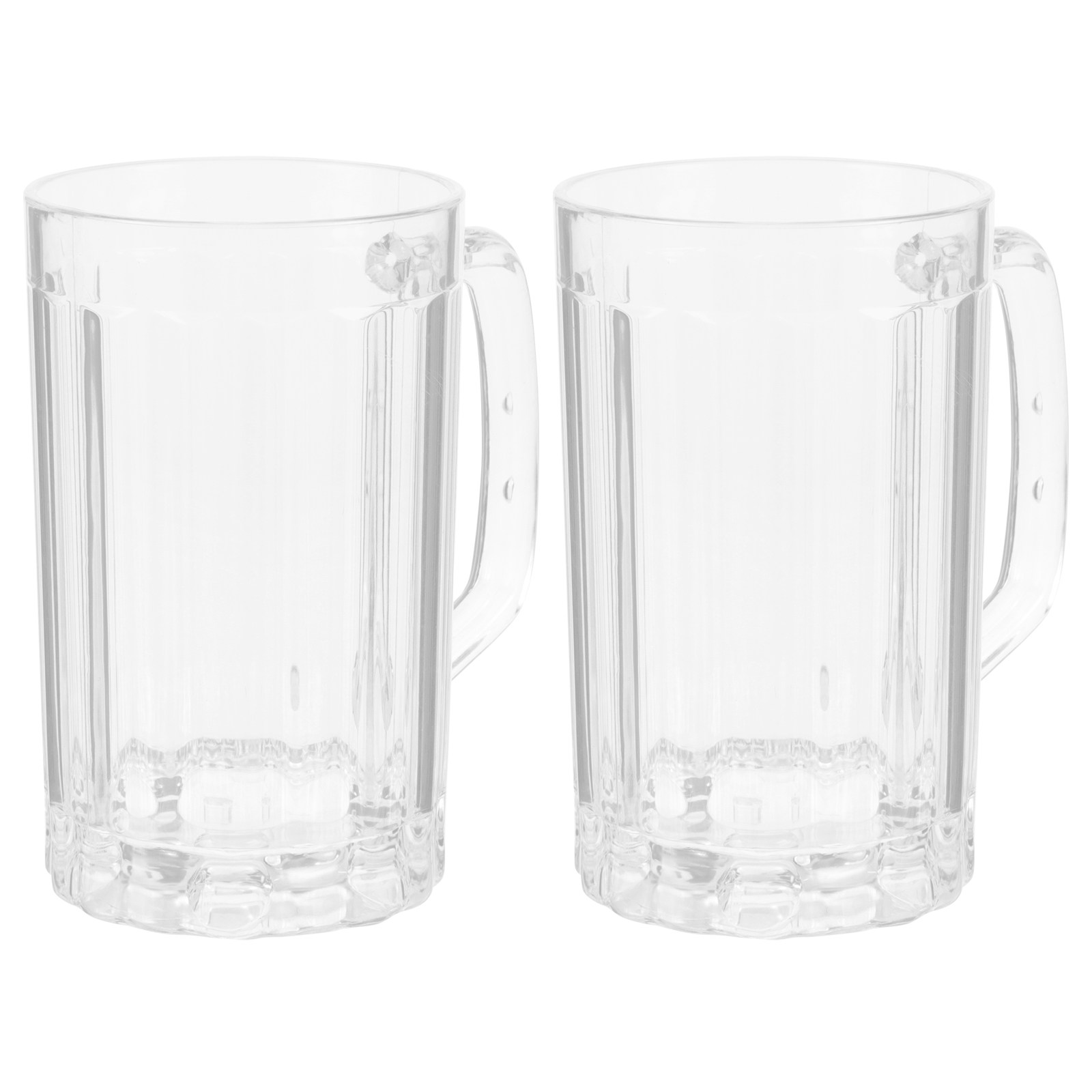 2Pcs 500Ml Premium Thick Plast - Beer Mug Handled review and price