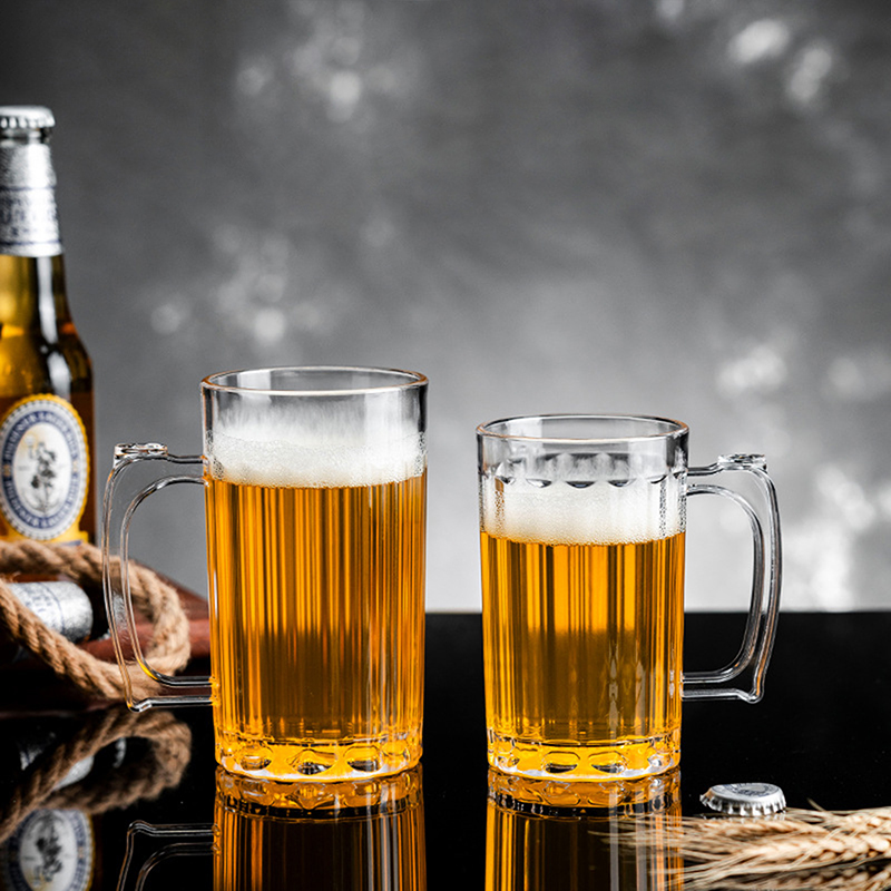 Acrylic Beer Cup Household Mug - Beer Mug Handled review and price