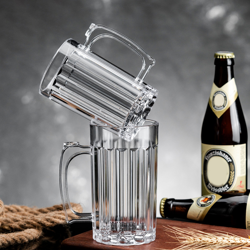 Acrylic Beer Cup Household Mug - Beer Mug Handled review and price