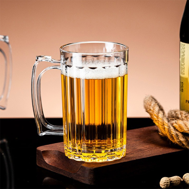 Acrylic Beer Cup Household Mug - Beer Mug Handled review and price