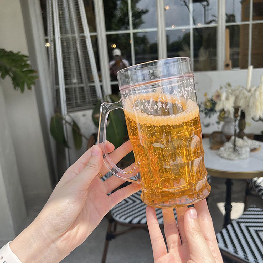 1/2Pcs Double Beer Glass with  - Beer Mug Handled review and price