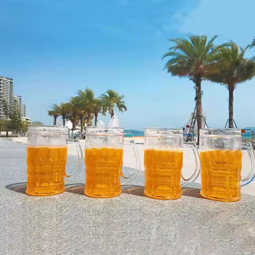 1/2Pcs Double Beer Glass with  - Beer Mug Handled review and price