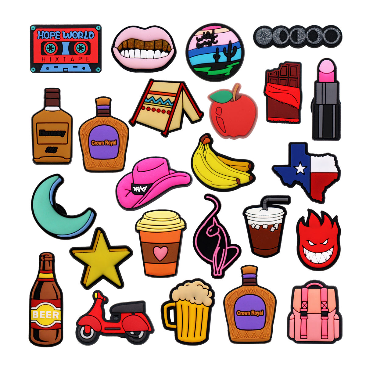 1 Pcs Novelty Shoe Charms Acce - Wine Beer Hat review and price