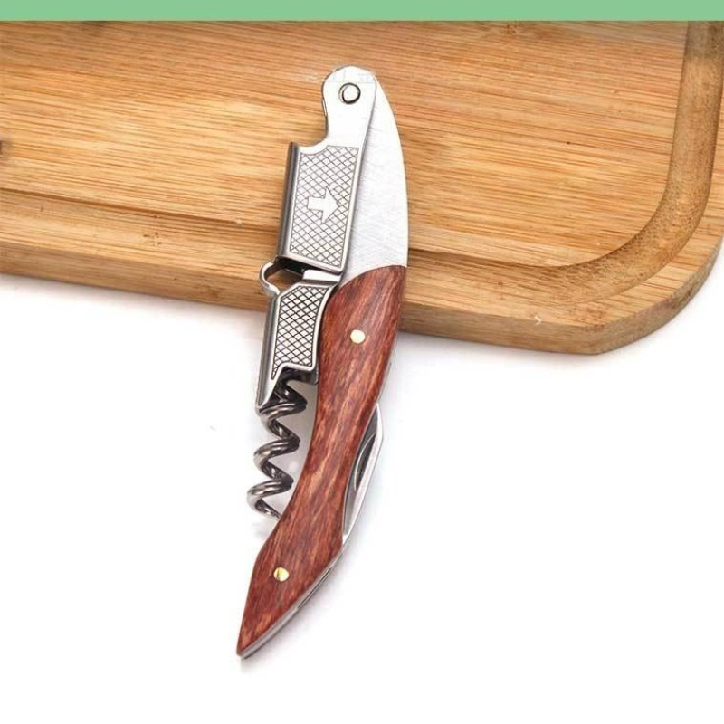 Stainless Steel and Wood 1pc S - Cork Screw Lever review and price